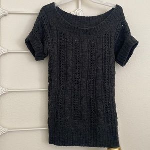 Abercrombie & Fitch Crochet Sweater gray SZ S NWOT